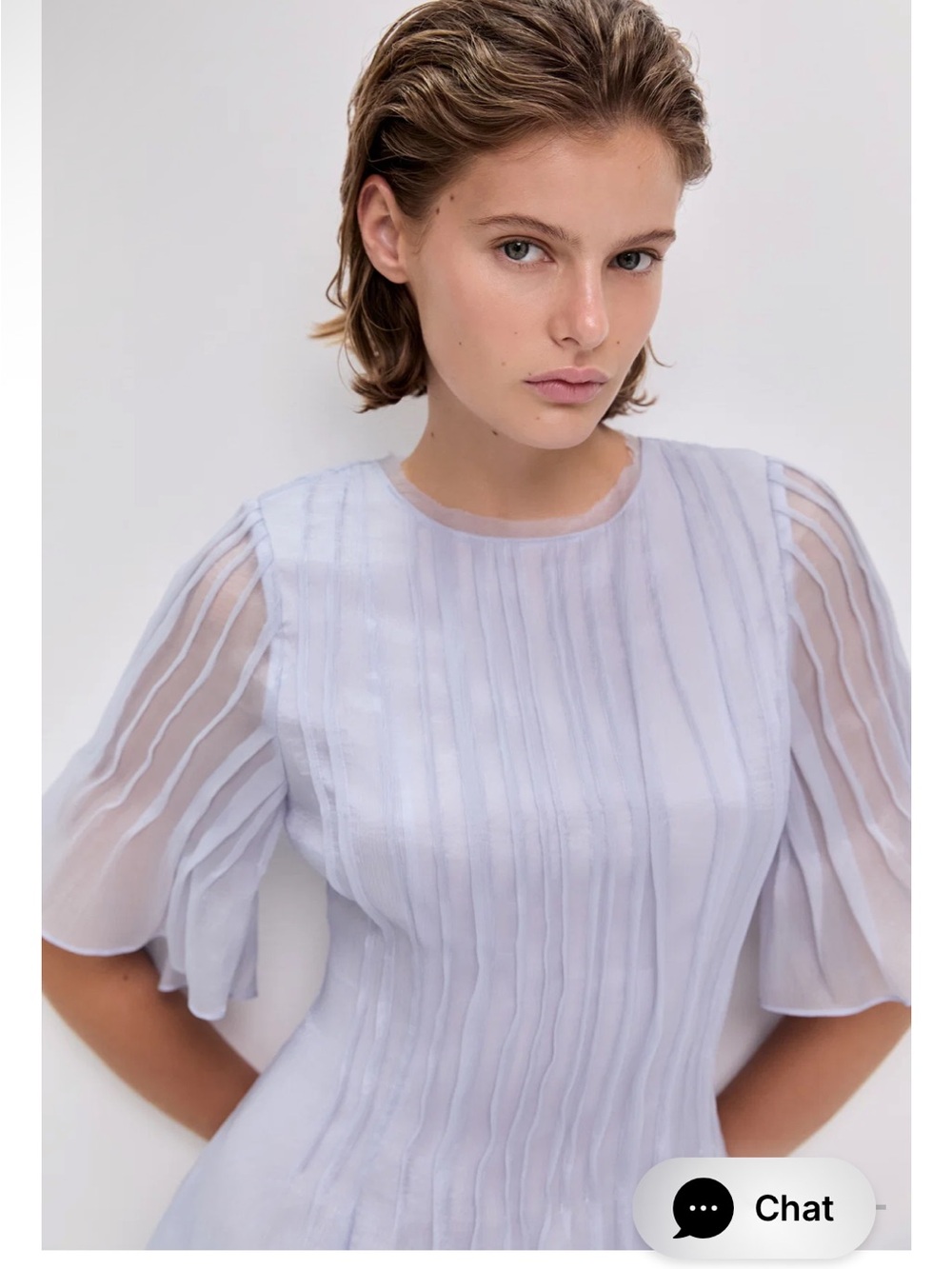 New Aje Sheer Panel Midi top in Light Lavender